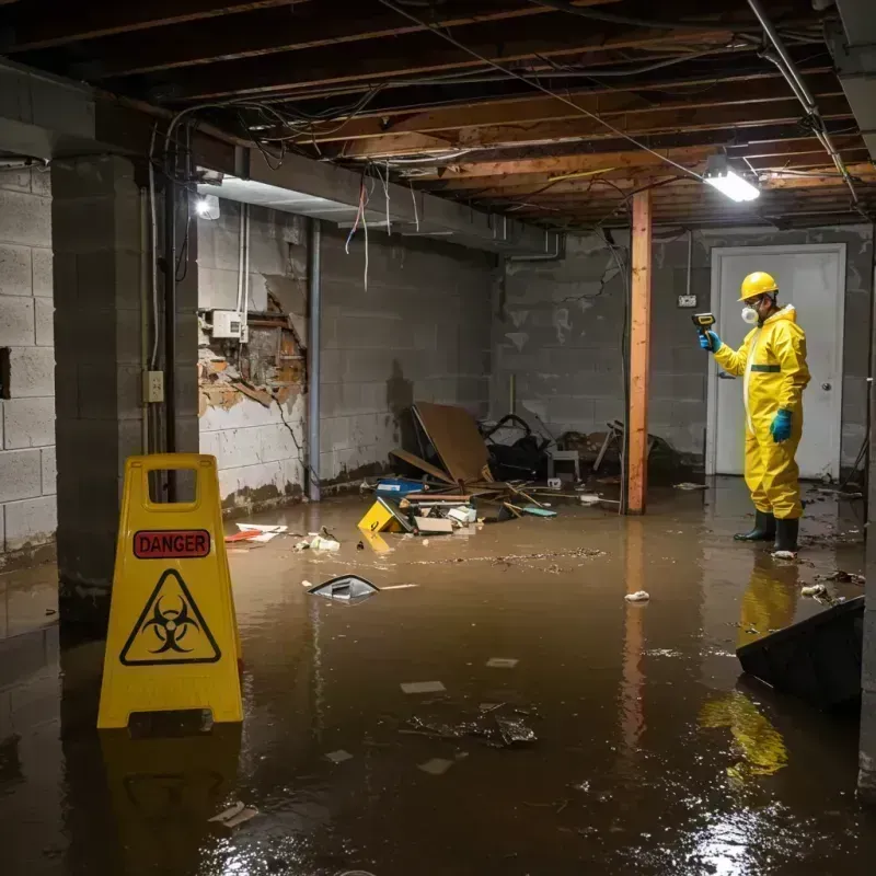 Flooded Basement Electrical Hazard in Lockhart, TX Property